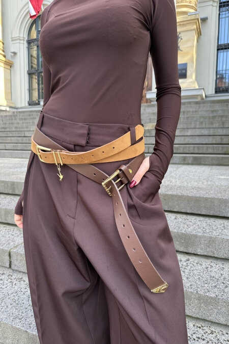 Chocolate brown classic trousers