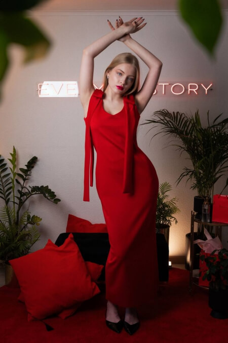 Dress BOW Red